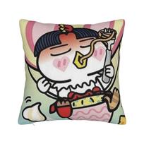 Carbonara Buldak Hot Chicken Ramen Pillow Cover  Comfy Cushion Cover Retro Trendy Pillow Case For Sofa Car Home Decor 66X66CM beige
