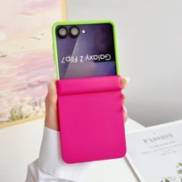 Two-Color For Samsung Galaxy Z Flip 7 5G Phone Case Hinge Magnetic Wireless Charger PC Shell Shockproof Protective Back Cover For Galaxy Z Flip 7 gray