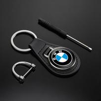 BMW M E46  E60 Leather Car logo Key Ring Pendant Metal Alloy Keychain  BMW 1 2 3 4 5 7 Series  X3 X4 X5 X6 X7 F10 F20 F30 G20 G30 F15 F16  A1 black