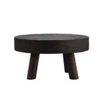 Medinis augalų stovas Modernus augalų staliukas svetainei, balkonui, biurui Natūralios medienos spalva M:17x9 Kojelės aukštis 6CM black
