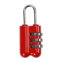 New TSA Customs Password Lock Travel Luggage Security Anti-Theft Tool Portable Contrast Color Padlock 3 Digit Combination Lock red