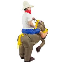 Helovino tematikos Cosplay vakarėlis Jodinėjimo pripučiami kostiumų rekvizitai Maskarado vakarėlis Žaidimas Vakarų kaubojaus įvaizdis Adult gray