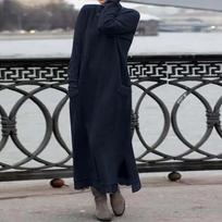 Ladies And Winter Sweater Dress Slim Fit Hip Skirt Casual Dress XXXXL gray