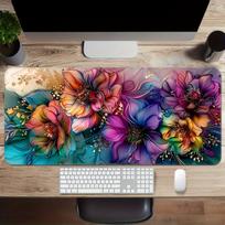 Rectangular Cloth Mouse Pad Office Desk Mat Non Slip Rubber Base Computer Laptop Mouse Mat Desk Table Pad 900x400x2mm blue
