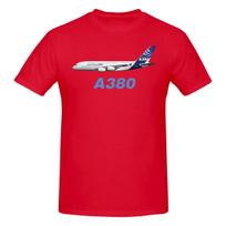 Funny Airbus A380 Unisexs Printed Tshirt Unisex T Shirtsimple S red