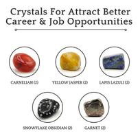 Plus Value Healing Crystal Bag to Attract Job Opportunities - Reiki & Crystal Healing black
