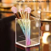 Multi-function Transparent Lipstick Cosmetic Makeup Brush Tool Storage Box Case Make-up Brush Holder Table Organizer Makeup Tool brown