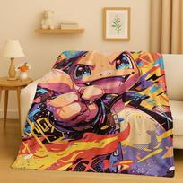 Sanrio Charizard Pokemon Animacinis Kalėdų Dovana Flanelinis Antklodė, Itin Minkštas Pliušinis Apklotas Namams Miegamajam Lovai Sofai Vaikams 75x90cm brown