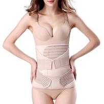 3 In1 Postpartum Belly Band Waist Trainer Corset for Women Tummy Pelvis Belt Body Shaper Recovery Strap L beige