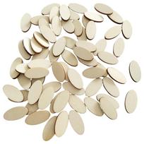 100 Pieces Rustic Wooden Oval Slices Supplies Cutout Decor Wood Plaques Blank for Thanksgiving Painting Writing Party Christmas smėlis