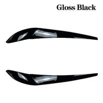 2Pcs ABS Front Headlight Eyebrow Eyelid Lamp Light Sticker For BMW X3 F25 X4 F26 Glossy Black Carbon 2014-2017 Car Accessories Gloss Black black