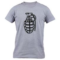 Vintage Retro Hand Grenade Bomb Military Army Special Forces Tee Men's T-shirt L gray