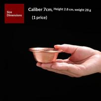 Handmade Red Copper Altar Water Bowl Hammered Finish Multiple Sizes Durable for Spiritual Ritual Meditation Use 7cm brown