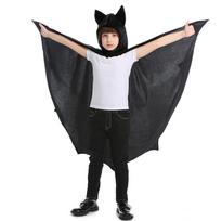 Kids' Halloween Bat Hooded Cape Cloak Vampire Costume M juoda