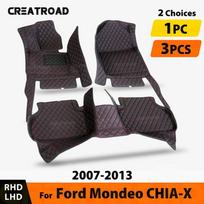 Car Floor Mats For Ford Mondeo CHIA-X 2007 2008 2009 2010 2011 2012 2013  Auto Foot Pads Carpet Cover Interior Accessories 1PC-Brown black