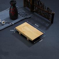 Bamboo Sushi Board boat plate Rectangular Platform Cooking Sashimi basin Japanese Korean Cuisine Tableware Serving Plate Tray black