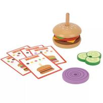 Tooky Toy: Medinių kaladėlių mėsainio gaminimo rinkinys