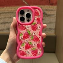 luxury Flower Strawberry Case For Motorola EDGE 60 Pro 50 FUSION 40 NEO Moto G100 G56 G86 E14 G84 G75 G35 G55 G22 G14 G32 Cover Motorola G84 5G red
