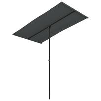 Sun Umbrella with Aluminum Pole 180 x 110 cm Anthracite