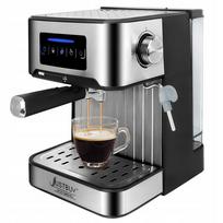 Espresso kavos aparatas Justbuy, LCD ekranas, 1200W, sidabrinis/pilkas