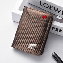 Anglies pluošto automobilio vairavimo dokumentų, ID, paso, piniginės, kortelių dėklai Honda CB400 CB650 FCBF CBR25ORR CRF SH3O0 NC75O priedams LK6 juoda