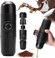 Nešiojamas kavos aparatas espresso, 80 ml, juodas, lauko naudojimui
