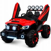 Vaikiškas elektromobilis 4x4 džipas su pultu, LED žibintais, 4x100