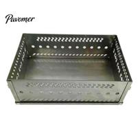 Quick Heating Sauna Stone Holder Foldable Outdoor Stove Camping Wood Basket Easy Installation Bracket Portable Heat-resistant Picnic BBQ Charcoal A black
