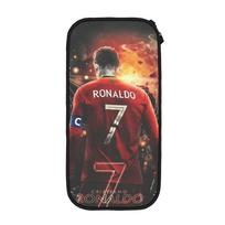 Creative CR7 Ronaldo At Back Pencil Case  Pencil Pouch Pen for Student Large Pencil Bags Students School Zipper Stationery 21x10.5x5cm brown