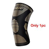 1Pc Copper Knee Braces for Men and Women, Knee Supports Copper Compression Knee Sleeve XXL black