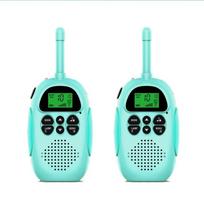 2PCS Children's Wireless Phone walkie talkie Portable Parent Child Interactive 3KM Long Range walkie talkie Toys Phone Gifts blue