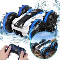 1:18 RC Amphibious Stunt Car Remote Control Water & Land Off Road Truck Toy mėlyna