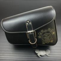 Motociklų balnelių krepšiai PU odiniai sūpynės krepšiai balno krepšiai šoniniai įrankių krepšiai laikymo vieta, skirta Sportster 883 1200XL Left A black