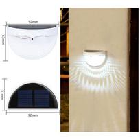 1 vnt. saulės energija varomas tvoros šviestuvas, apvalus, šilto apšvietimo efektas, dekoratyvinis šviestuvas, atsparus vandeniui, saulės energija varomas sodo šviestuvas balta