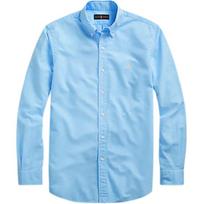 Polo Ralph Lauren Ss24 Pony Logo Embroidered Oxford Long Sleeve Shirt Men shirts Light-Blue 710776635-002 L gray