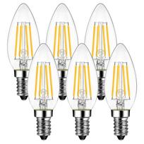LVWIT LED sietyno lemputės, E12 cokolis, 40W lygiavertis, 470lm, 12mm cokolio skersmuo, C35 kaitrinė lemputė, 4,5W LED, energiją taupanti, žvakidės lemputė, 2700K