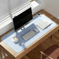 Electric Heated Desk Mat 80x33cm Large Left Digital Display Warm Keyboard Mouse Light Grey for Home Office Workspace CN plug mėlyna