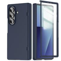 For Samsung Galaxy Z Fold 7 Hinge Phone Case Solid Color Matte Magnetic Folding Protection Hard Cover With Screen Protector Film Galaxy Z Fold7 gray