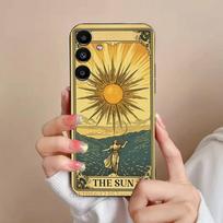 Egypt Mysterious Tarot Phone Case For Samsung Galaxy S21 22 23 24 S25 Ultra PlusS20 FE S10 Plus  Cover Funda SamsungS25ULTRA beige