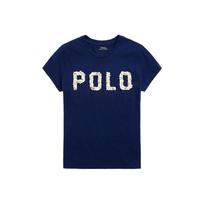 Polo Ralph Lauren Logo Embroidered Round Neck Short Sleeve T-Shirt Women T-Shirts Navy-Blue WMPOKNINCU20014-410 XS blue