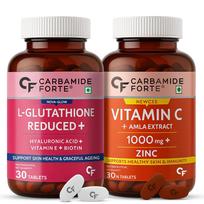 Carbamide Forte Japanese Reduced L Glutathione 500mg Tablets with Vitamin C from Amla Extract | Glutathione Supplements & Vitamin C Supplements