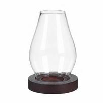 Transparent Glass Candle Holder Windproof Candle Cup Cover Incenses Stove Lamp  Indoor Environment skaidri