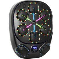 Muzikinė bokso mašina, elektroninė LED bokso mašina su dvigubomis smūgio zonomis, Bluetooth pirštinės, 9 greičiai 61 x 48 x 11 cm juoda