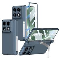 Moto Razr Fold Magnetinis Užsegamas Dėklas Su Integruotu Stovu Pilno Kūno Apsauga PC Kietas Korpusas Matinė Apdaila Juodos Žalios Spalvos Motorola Moto Razr Fold gray