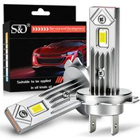 2Pcs 20000LM H7 LED Headlight Bulbs 16Core CSP for Car Headlamp Auto Fog Lamps Canbus H7 Led Mini Fanless Automobile Light 12V 6000K H7 gray