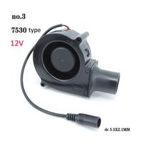 7530 9733 5v or 12v DC usb xh2.54 Blower Fan with Power Variable Barbecue Cooking Fan Turbo Air Blower Picnic Grill Wood Stove no.3 12v dc black