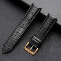 Premium Leather Watchbands 12/13/14/15/16/17/18/19/20/21/22/23/24mm Watch Band Strap High Quality Wrist Belt Bracelet + Tool 23mm black