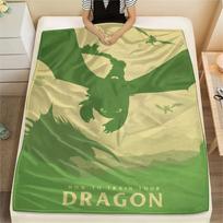 How to Train Your Dragon Adventure Blanket, HTTYD Fan Cozy Throw, Perfect Gift.chl 130x150cm