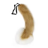 Faux Fur Animal Fox Tail Furry Plush Therian Anime Cosplay Costume Accessory For Christmas Party one size beige