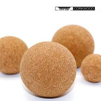 Didelio tankio kamštinis jogos masažo kamuoliukas 7cm Diameter beige
